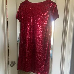 Melrose and market red sequin dress